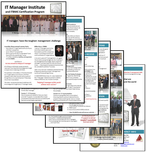 IT Manager Institute Brochure